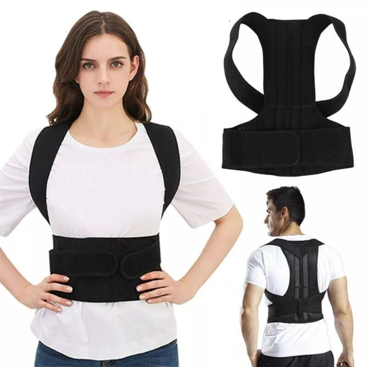 Corrector Postura Espalda Doble Cinturon