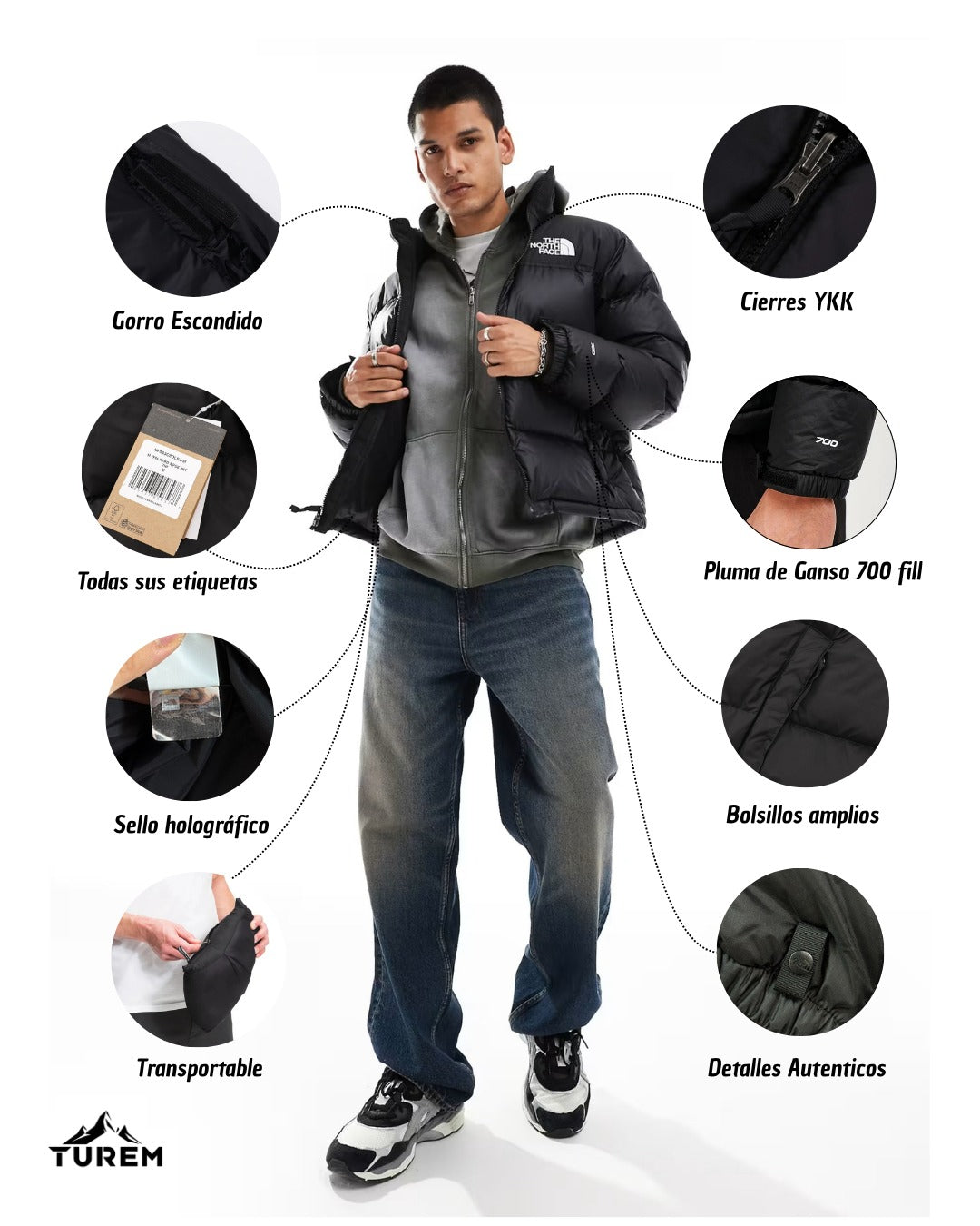 Chaqueta de pluma 1996 Retro Nuptse – Unisex